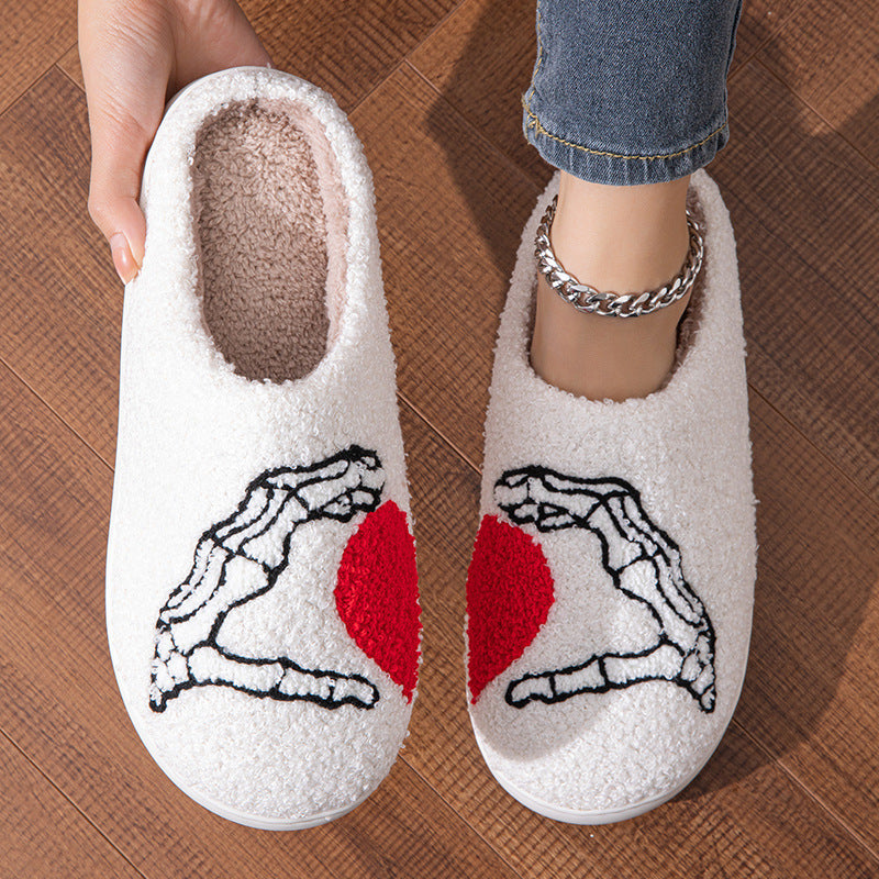 PureSonic-Halloween Love Skull-hand Slippers