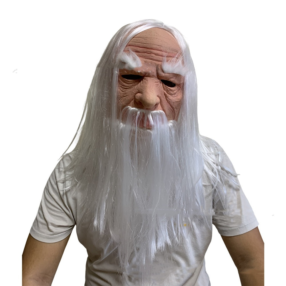 PureSonic-Bald Grandpa Maskwig Latex Old Head Cover