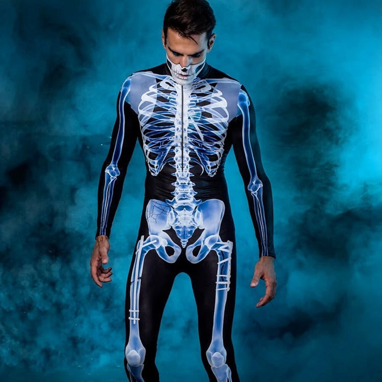 PureSonic- Long Sleeve Tights See-through Skeleton 3D Printed