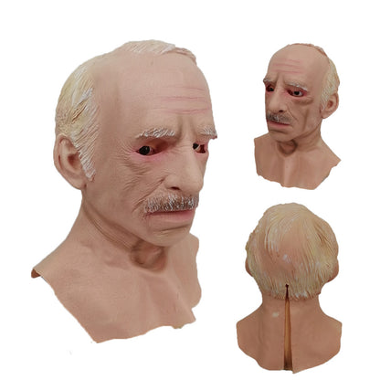 PureSonic-Bald Grandpa Maskwig Latex Old Head Cover