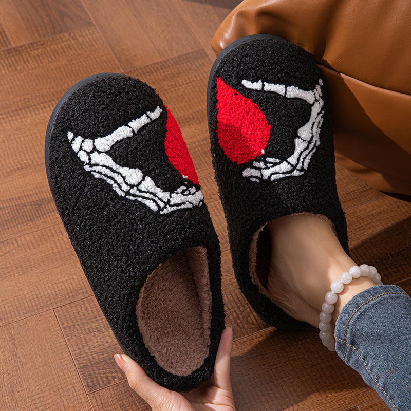 PureSonic-Halloween Love Skull-hand Slippers