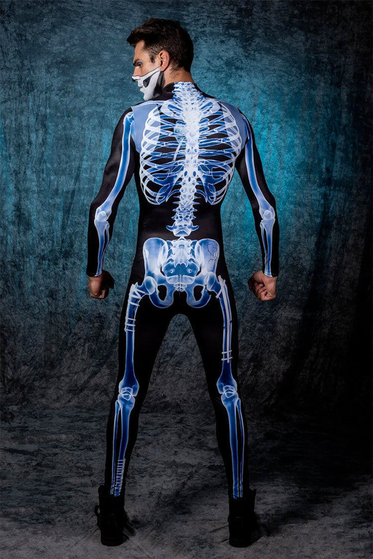 PureSonic- Long Sleeve Tights See-through Skeleton 3D Printed