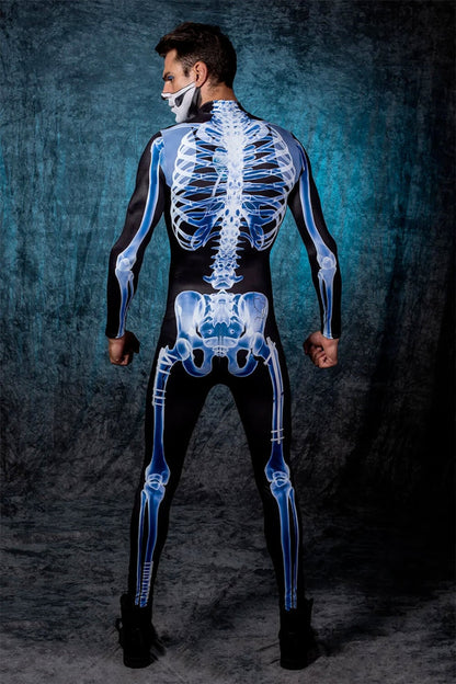 PureSonic- Long Sleeve Tights See-through Skeleton 3D Printed